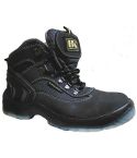 Black Knight Black Split Nubuck Leather Safety Boots - Size 12 (EU47)
