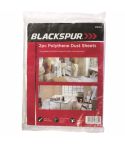 Blackspur Polythene Dust Sheet - Pack of 2