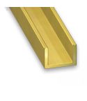 Brass U-Shaped Squared Profile - 6mm x 6mm x 1m