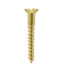 Timco 10 x 2 Slotted Brass Woodscrews - Box Of 100