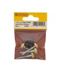 Brass Plated Dome Mirror Screws 35mm x 8mm  - Pack of 4