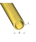 Brass Round Tube - 8mm x 0.5mm x 1m 