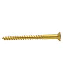2" x 8 SC Slotted Brass Woodscrews with Countersunk Head