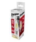 Energizer LED 5W (40W) 470 Lumen E14 Full Glass Filament Candle Lamp Dimmable Warm White