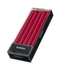 Bolsius Dark Red Tapered Dinner Candles - Box Of 10