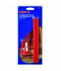 SupaTool 5pc Carpenters Pencils and Sharpener Set