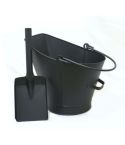 Castle Living Black Coal Bucket & Shovel