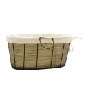 Castle Living Oval Wire Mesh Log Basket With Lining