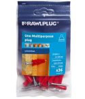 Rawlplug Uno Multipurpose Plug - Pack of 36