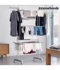 InnovaGoods Folding Rack with Wheels (18 Bars)