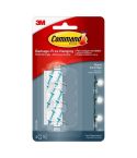 Command™ Hanging Clear Round Cord / Cable Clips - Pack Of 4