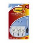 Command Hanging Clear Wire Hooks - 3 Small Hooks - 0.5lb (225g)
