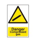 Danger Compressed gas - PVC Sign (200mm x 300mm)