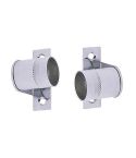 Colorail 3/4" Chrome Plated Cranked Wardrobe Bracket (Pack of 2)