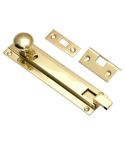 Cranked Locking Bolt 152mm x 36mm - Polished Brass