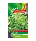 Suttons Speedy Veg Seed - Leaf Salad Cress Greek - Pack Of 1000