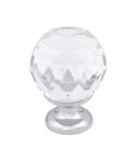 Crystal Kitchen Cabinet Drawer Knob With Chrome Base - 35mm