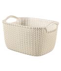 Curver Knit Rectangular Basket Oasis White