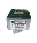 Timco Classic® Zinc Pozi Wood Screws 3.0 X 25mm - Box Of 200