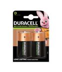 Duracell Recharageble Battery Size D 3000Mah - Card of 2