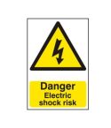 Danger Electric shock risk - PVC Sign (200 x 300mm)
