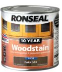Ronseal Satin 10 Year Woodstain - Dark Oak 250ml