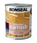 Ronseal Interior Varnish - Satin Deep Mahogany 750ml