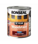 Ronseal 10 Year Satin Wood Stain - Deep Mahogany 750ml