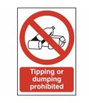 Tipping or dumping prohibited - PVC Sign (200mm x 300mm)
