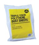 Polythene Dust Sheets - Pack of 3