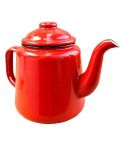 Falcon Red Enamel Teapot - 14cm