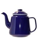 Blue Enamel Teapot  with White Rim 14cm