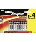 Energizer Max alkaline AAA Batteries 8+4 Free (Pack of 12)