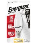 Energizer LED 7.3W (60W) E14 Candle Lamp Warm White 