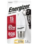 Energizer LED 7.3W (60W)  E27 Candle Lamp Warm White 