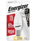 Energizer LED 7.3W (60W) 806 Lumen B15 Candle Lamp Warm White