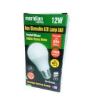 Meridian 12W LED Frosted GLS ES/ E27 Light Bulb
