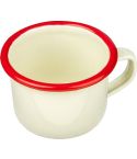 Espresso Mug Cream With Red Trim 