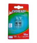 Eveready G4 10W Clear Halogen Capsule Light Bulb - Pack of 2