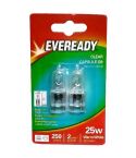 Eveready G9 25W Clear Halogen Capsule Light Bulb - Pack of 2