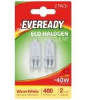 Eveready G9 40W Clear Halogen Capsule Light Bulb - Pack of 2
