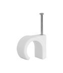 White Round Cable Clips - 2.75mm - Box Of 100