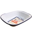 Falcon Housewares Oblong Enamel Pie Dish - 26cm