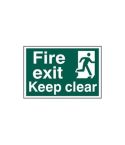 Fire exit Keep clear - PVC (300 x 200mm)     