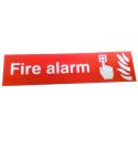 Red PVC Scripted Fire Alarm Sign - 200mmx50mm