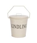 Inglenook Cream Kindling Bucket With Lid