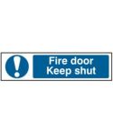 Fire door Keep shut - PVC Sign (200mm x 50mm)