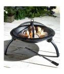 PAGODA Foldable Fire Pit / BBQ With Mesh Lid
