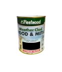 Fleetwood Weather Clad Wood & Metal Exterior Gloss Paint - Black 750ml