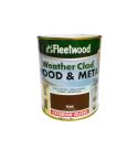 Fleetwood Weather Clad Wood & Metal Exterior Gloss Paint - Teak 750ml